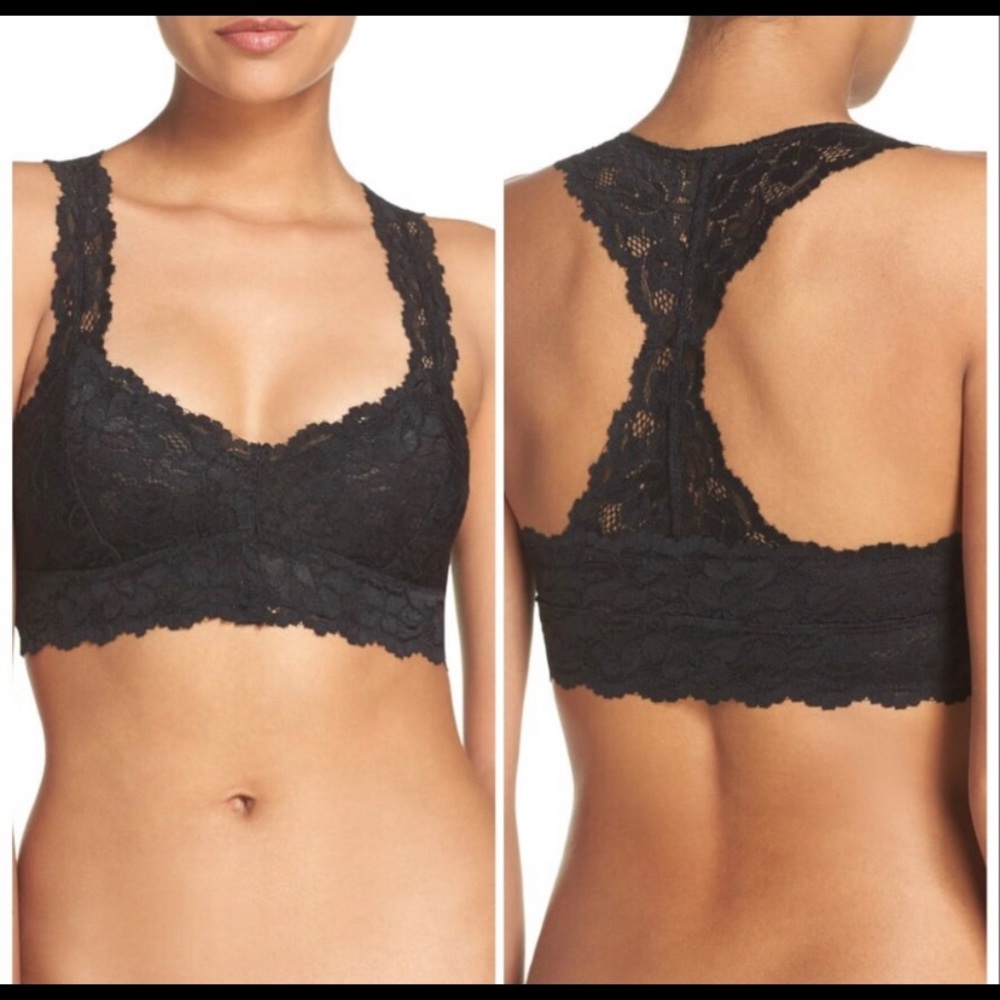 FRee People Black Lace Bralette